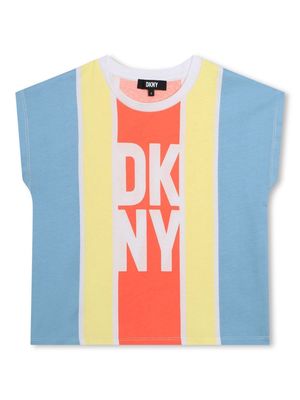 Dkny Kids striped cotton T-shirt - Blue