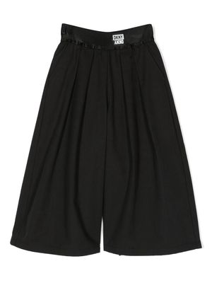 Dkny Kids wide-leg cropped trousers - Black