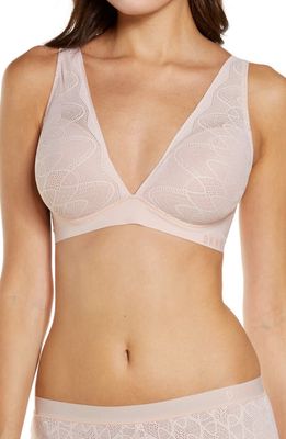 DKNY Lace Comfort Wire Free Bra in Blush