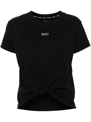 DKNY logo-appliqué cotton T-shirt - Black