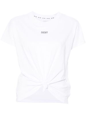 DKNY logo-appliqué cotton T-shirt - White