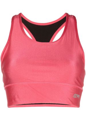 DKNY logo-print stretch tank top - Pink