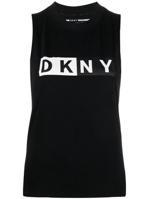 DKNY logo-print tank top - Black