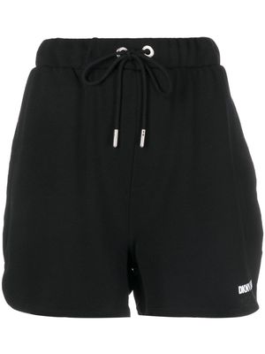 DKNY logo-print track shorts - Black