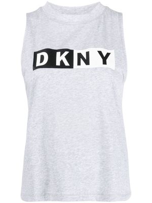 DKNY logo-print vest top - Grey