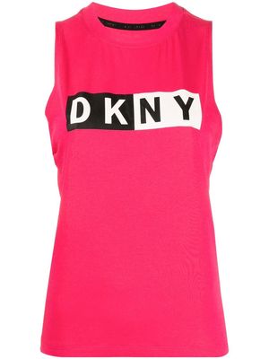 DKNY logo-print vest top - Pink