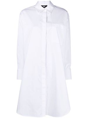 DKNY long-sleeve longline shirt - White