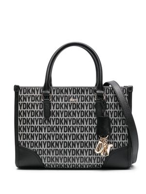 DKNY monogram faux-leather tote bag - Black