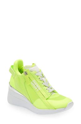 DKNY Pali Wedge Sneaker in Zest