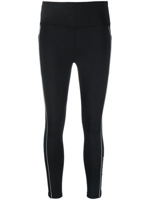 DKNY piped logo-print leggings - Black