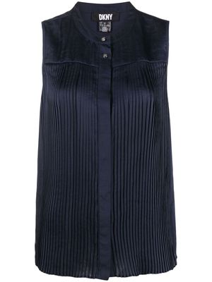 DKNY pleated front top - Blue