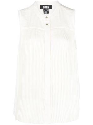 DKNY pleated front top - White