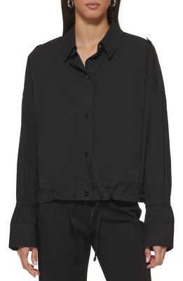DKNY Poplin Field Shirt in Black