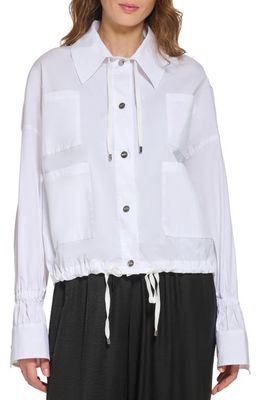 DKNY Poplin Field Shirt in White