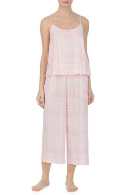 DKNY Print Capri Pajamas in Pink Plaid