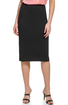 DKNY Pull-On Pencil Skirt in Black