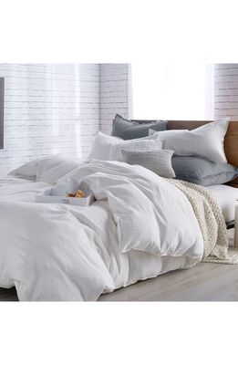 DKNY PURE Comfy Platinum Duvet Cover in White