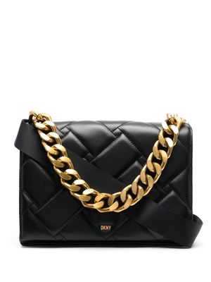 DKNY quilted leather shoulder bag - Black