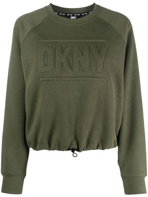 DKNY raised-logo sweatshirt - Green