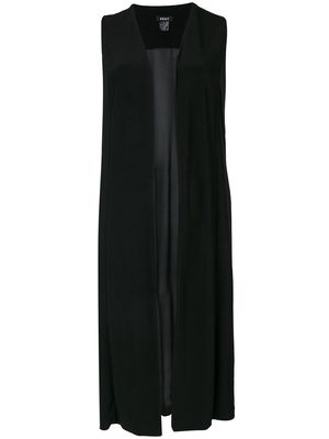 DKNY sheer long vest coat - Black