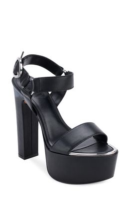 DKNY Shila Ankle Strap Platform Sandal in Black