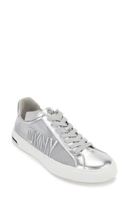 DKNY Sina Metallic Mesh Sneaker in Silver