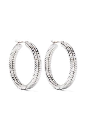 DKNY snake-chain hinged hoop earrings - Silver