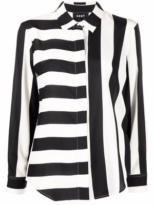 DKNY striped print shirt - Black