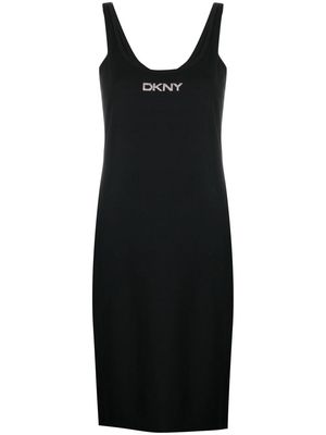 DKNY studded-logo tank dress - Black