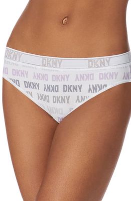 DKNY Table Top Logo Bikini in Logo Allover Print
