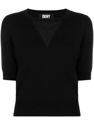 DKNY V-neck cropped jumper - Black