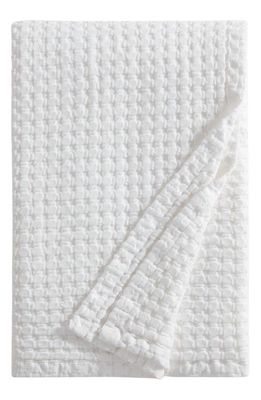DKNY Waffle Cotton Throw Blanket in White