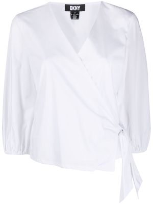 DKNY wrap-around blouse - White