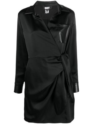 DKNY wrap v-neck shirtdress - Black
