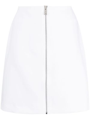 DKNY zip-front midi skirt - White