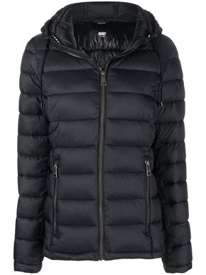 DKNY zipped puffer jacket - Black