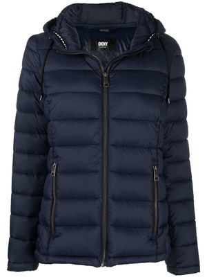 DKNY zipped puffer jacket - Blue