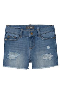 DL1961 DL 1961 Kids' Lucy Ripped Cutoff Denim Shorts in Frost Distressed
