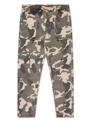 DL1961 KIDS camouflage-pattern tapered-leg trousers - Green