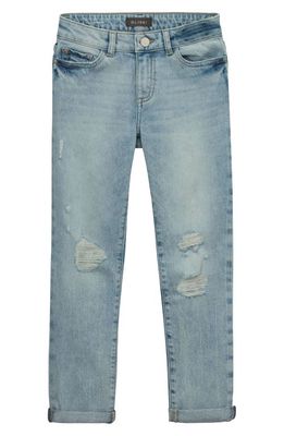 DL1961 Kids' Distressed Boyfriend Jeans in Jet Stream Distressed