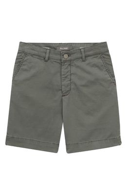 DL1961 Kids' Jacob Stretch Cotton Shorts in Moss Gray