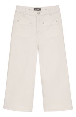 DL1961 Kids' Lily High Waist Wide Leg Jeans in White