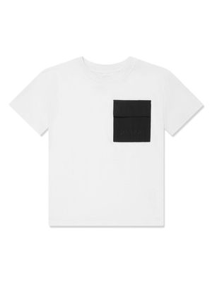 DL1961 KIDS logo-embroidered cotton T-shirt - White