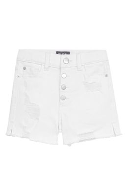 DL1961 Kids' Lucy Cutoff Denim Shorts in White Distressed