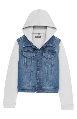 DL1961 Kids' Manning Mixed Media Jacket in North Sea Mixed