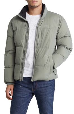 Dockers® Stand Collar Puffer Jacket in Tea Green