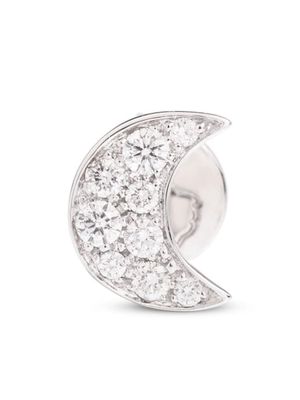 Dodo 18kt white gold Moon Precious diamond single earring - Silver
