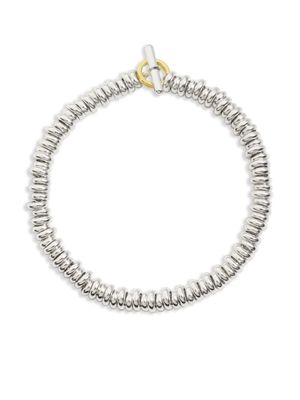 Dodo 18kt yellow gold and sterling silver rondelle bracelet
