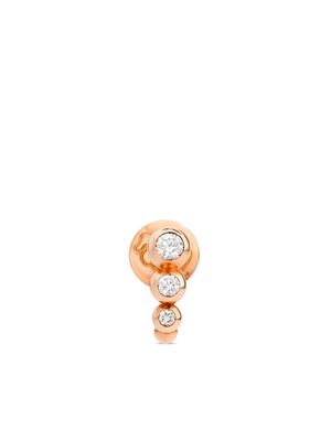 Dodo 9kt rose gold Bollicine diamond earring