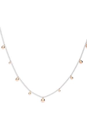 Dodo 9kt rose gold Bollicine necklace - Silver